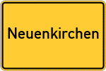 Place name sign Neuenkirchen, Land Hadeln