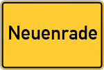 Place name sign Neuenrade