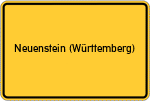 Place name sign Neuenstein (Württemberg)
