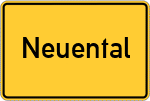 Place name sign Neuental