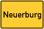 Place name sign Neuerburg, Eifel