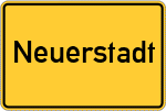 Place name sign Neuerstadt