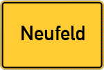 Place name sign Neufeld, Dithmarschen