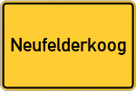 Place name sign Neufelderkoog