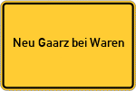 Place name sign Neu Gaarz bei Waren