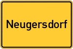 Place name sign Neugersdorf, Sachsen