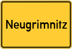 Place name sign Neugrimnitz