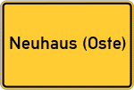 Place name sign Neuhaus (Oste)