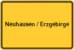 Place name sign Neuhausen / Erzgebirge