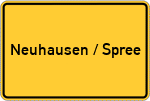 Place name sign Neuhausen / Spree