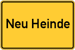 Place name sign Neu Heinde