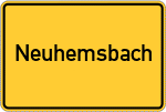 Place name sign Neuhemsbach