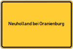 Place name sign Neuholland bei Oranienburg