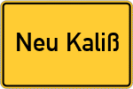 Place name sign Neu Kaliß