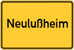 Place name sign Neulußheim