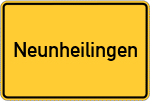 Place name sign Neunheilingen