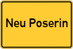 Place name sign Neu Poserin