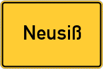 Place name sign Neusiß