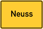 Place name sign Neuss