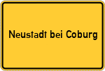 Place name sign Neustadt bei Coburg