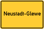 Place name sign Neustadt-Glewe
