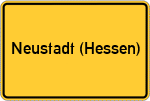 Place name sign Neustadt (Hessen)