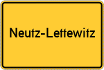 Place name sign Neutz-Lettewitz