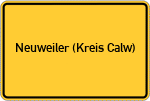 Place name sign Neuweiler (Kreis Calw)