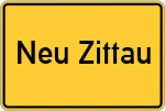 Place name sign Neu Zittau