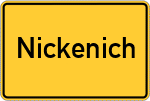 Place name sign Nickenich