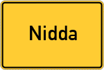 Place name sign Nidda