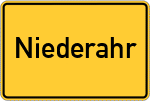 Place name sign Niederahr