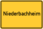 Place name sign Niederbachheim