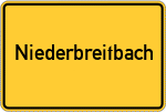 Place name sign Niederbreitbach
