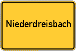 Place name sign Niederdreisbach, Westerwald