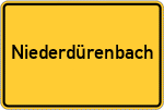 Place name sign Niederdürenbach