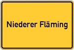 Place name sign Niederer Fläming
