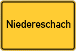 Place name sign Niedereschach