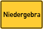 Place name sign Niedergebra