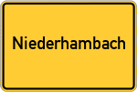Place name sign Niederhambach