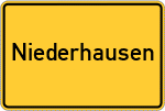 Place name sign Niederhausen, Nahe