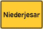 Place name sign Niederjesar