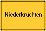 Place name sign Niederkrüchten