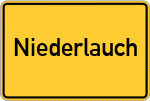 Place name sign Niederlauch