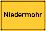 Place name sign Niedermohr