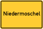 Place name sign Niedermoschel