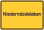 Place name sign Niederndodeleben