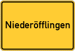 Place name sign Niederöfflingen