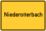 Place name sign Niederotterbach