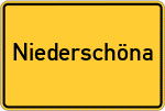 Place name sign Niederschöna